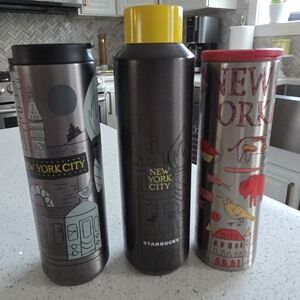 Starbucks New York City Travel Mug Trio - Black, Yellow, Red